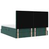vidaXL Pat cu storage cu saltea Verde &icirc;nchis 200 x 200 cm Catifea