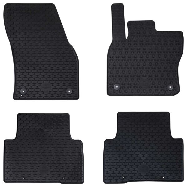 vidaXL Covor pentru mașină 4 pcs Negru VW TIGUAN , pentru TOURAN TPE