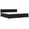 vidaXL Pat cu arc LED cu benzi LED Negru 200 x 200 cm țesătură