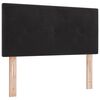 vidaXL Pat cu arcuri cu saltea cu headboard Negru 90 x 190 cm Catifea