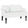 vidaXL Bancă Chesterfield Alb 120.5 x 65 x 75 cm Piele artificială