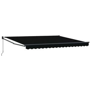 vidaXL Cortina Retractabilă Negru 400 &times; 300 cm Poliester și Aluminiu