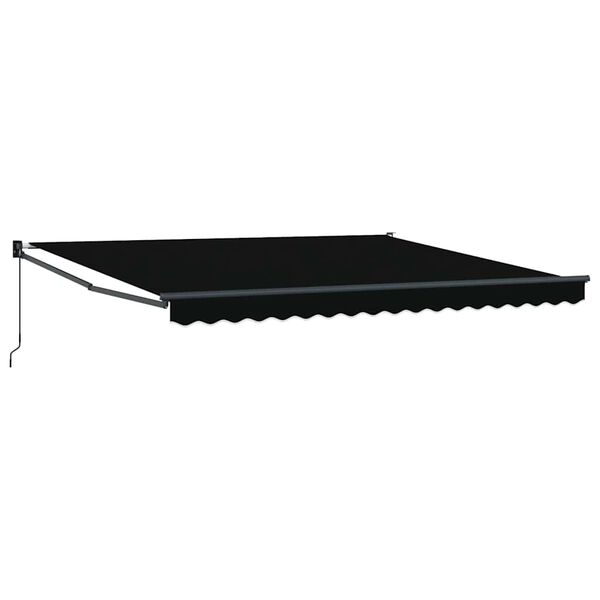 vidaXL Cortina Retractabilă Negru 400 &times; 300 cm Poliester și Aluminiu