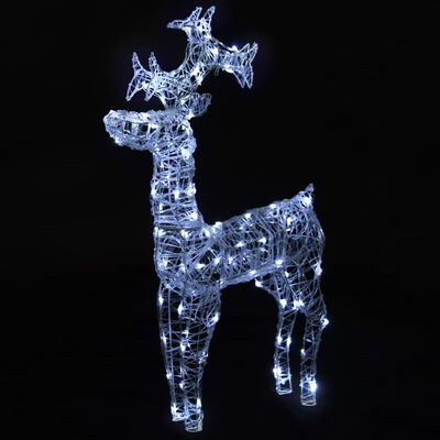 vidaXL Decorațiune de Crăciun ren, 90 LED-uri, 60x16x100 cm, acril