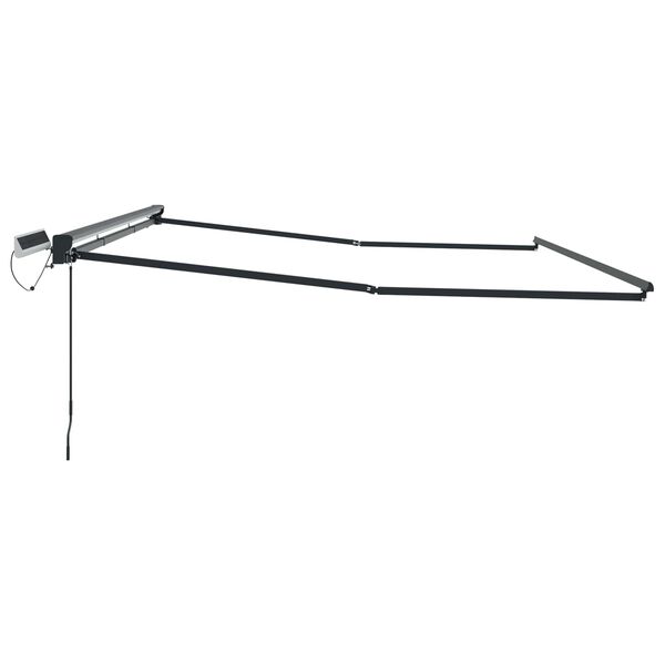 vidaXL Cadru copertină retractabil electric Alb 2,5 x 2 m Oțel