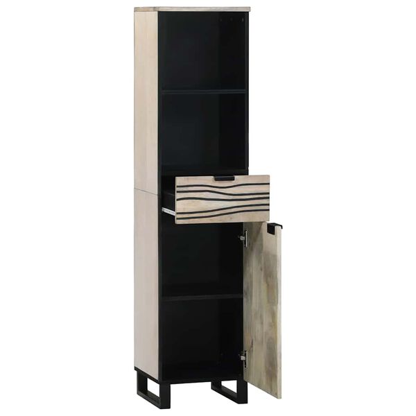 vidaXL Dulap pentru Chiuveta de Baie cu raft Alb 38 x 33 x 160 cm