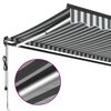 vidaXL Copertină retractabilă automat LED-uri antracit/alb 500x350 cm