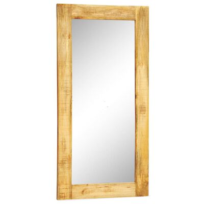 vidaXL Oglindă de perete, cadru din lemn masiv, 120 x 60 cm
