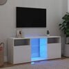 vidaXL Comodă TV cu lumini LED, alb, 120x30x50 cm