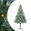 vidaXL Brad de Crăciun artificial cu 300 LED Verde 180 cm PVC și Oțel