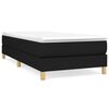 vidaXL Pat box spring cu saltea, negru, 100x200 cm, textil