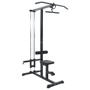 vidaXL Aparat helcometru Manual Negru 110 x 70 x 187 cm