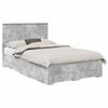vidaXL Cadru de pat Gri din beton 120 x 200 cm Lemn prelucrat