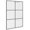 vidaXL Paravan de duș walk-in negru 140x195 cm sticlă ESG transparentă