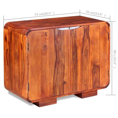 vidaXL Dulap, 75 x 35 x 60 cm, lemn masiv de sheesham