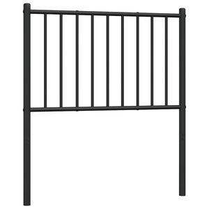 vidaXL Tăblie de pat de schimb metalică, negru, 75 cm