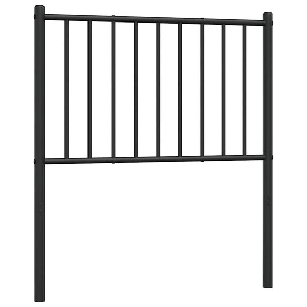 vidaXL Tăblie de pat de schimb metalică, negru, 75 cm