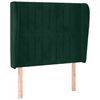 vidaXL Tăblie pat cu aripioare verde &icirc;nchis 93x23x118/128 cm catifea