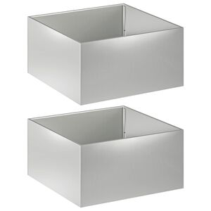 vidaXL Vază pentru Grădină 2 buc. Argintiu 100 x 100 x 40 cm