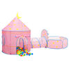 vidaXL Cort de joacă pentru copii, roz, 301x120x128 cm