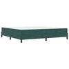 vidaXL Pat cu arcuri cu saltea Verde &icirc;nchis 200 x 210 cm țesătură