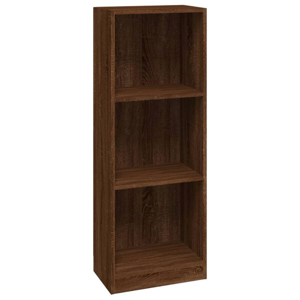 vidaXL Bibliotecă cu 3 niveluri stejar maro 40x24x109 cm lemn compozit