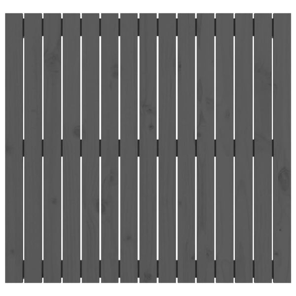 vidaXL Tăblie de pat pentru perete, gri, 95,5x3x90 cm, lemn masiv pin