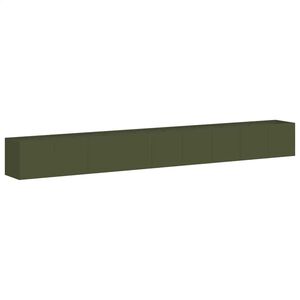 vidaXL Jardinieră verde măsline 360x40x40 cm oțel laminat la rece