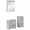 vidaXL Set de mobilier pentru baie TULUM 3 pcs Gri din beton