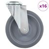 vidaXL Roți pivotante cu gaură pentru șurub, 16 buc., 125 mm