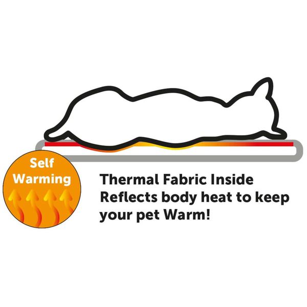 FLAMINGO Pătură termică animale de companie &bdquo;Cho&rdquo; maroniu 90x55x1,5 cm