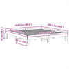 vidaXL Cadru de pat fără saltea, maro ceruit 200x200 cm lemn masiv pin