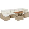 vidaXL Set de canapele pentru grădină 8 buc. Bej Rattan poli