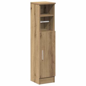 vidaXL Dulap de baie cu suport role, stejar artizanal, 20,5x22x90 cm
