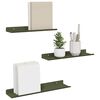 vidaXL Raft suspendat 3 pcs Verde măsliniu 40 x 9 x 2,5 cm Oțel