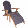 vidaXL Scaun Adirondack de grădină cu suport pentru picioare natural