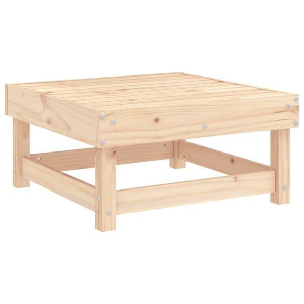 vidaXL Taburet de grădină cu pernă, lemn masiv de pin