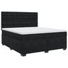 vidaXL Pat box spring cu saltea, negru, 180x200 cm, catifea