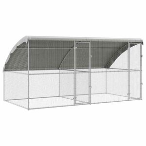vidaXL Cușcă pentru pui 2 buc. Argintiu 400 x 200 x 200 cm