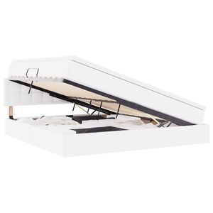 vidaXL Pat cu saltea și LED Gri deschis 200 x 200 cm Piele artificială