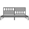 vidaXL Cadru de pat, gri, 200 x 200 cm, lemn masiv de pin