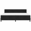 vidaXL Pat cu arcuri cu saltea cu headboard Negru 200 x 200 cm Catifea