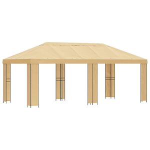vidaXL Foișor pentru Grădină 6 x 3 m Crem Poliester și oțel 190 gsm