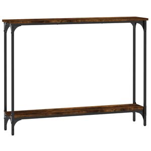vidaXL Măsuță consolă, stejar fumuriu, 100x22,5x75 cm, lemn prelucrat