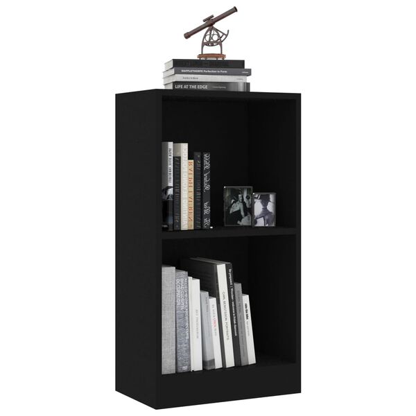 vidaXL Bibliotecă, negru, 40x24x75 cm, lemn prelucrat