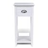 vidaXL Noptieră cu 1 sertar, alb