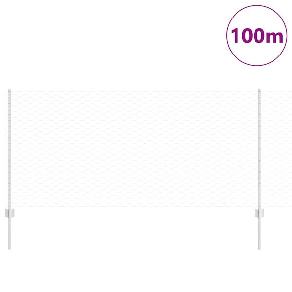 vidaXL Gard cu St&acirc;lp Argintiu 1 x 100 m Oțel