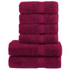 vidaXL Set de prosoape premium SOLUND, 6 piese, bordo, 600 g/m&sup2;