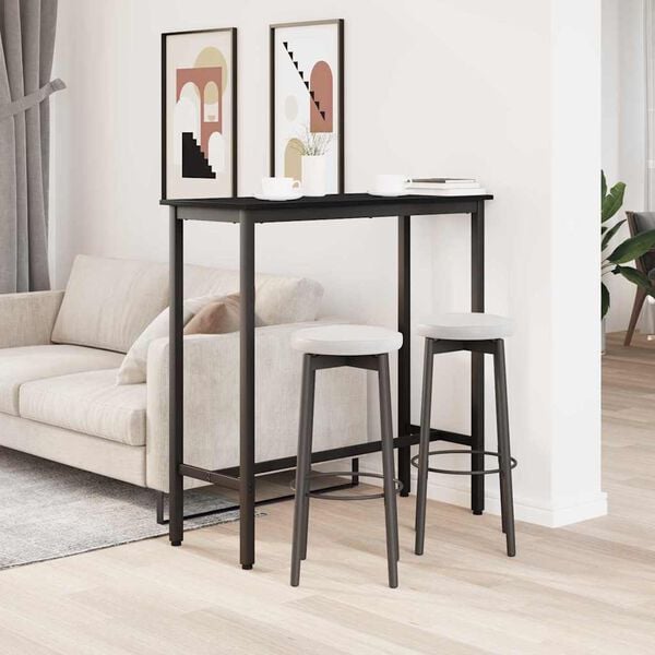 vidaXL masă Stejar Negru 100 x 40 x 100,5 cm Lemn ingineresc și oțel