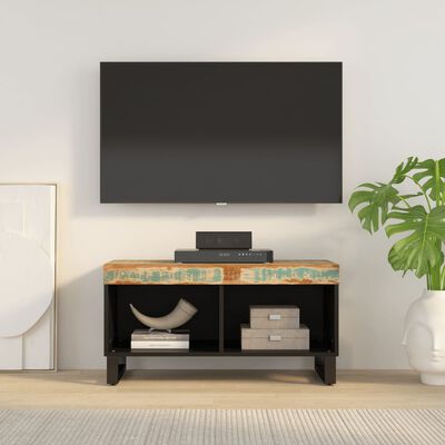 vidaXL Comodă TV, 85x33x43,5 cm, lemn masiv reciclat